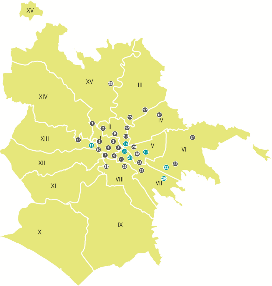 Mappa Municipi di Roma Marzo 2022