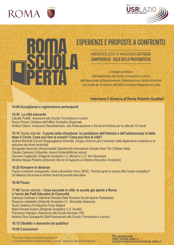 11-05-22 Roma Scuola Aperta - Programma