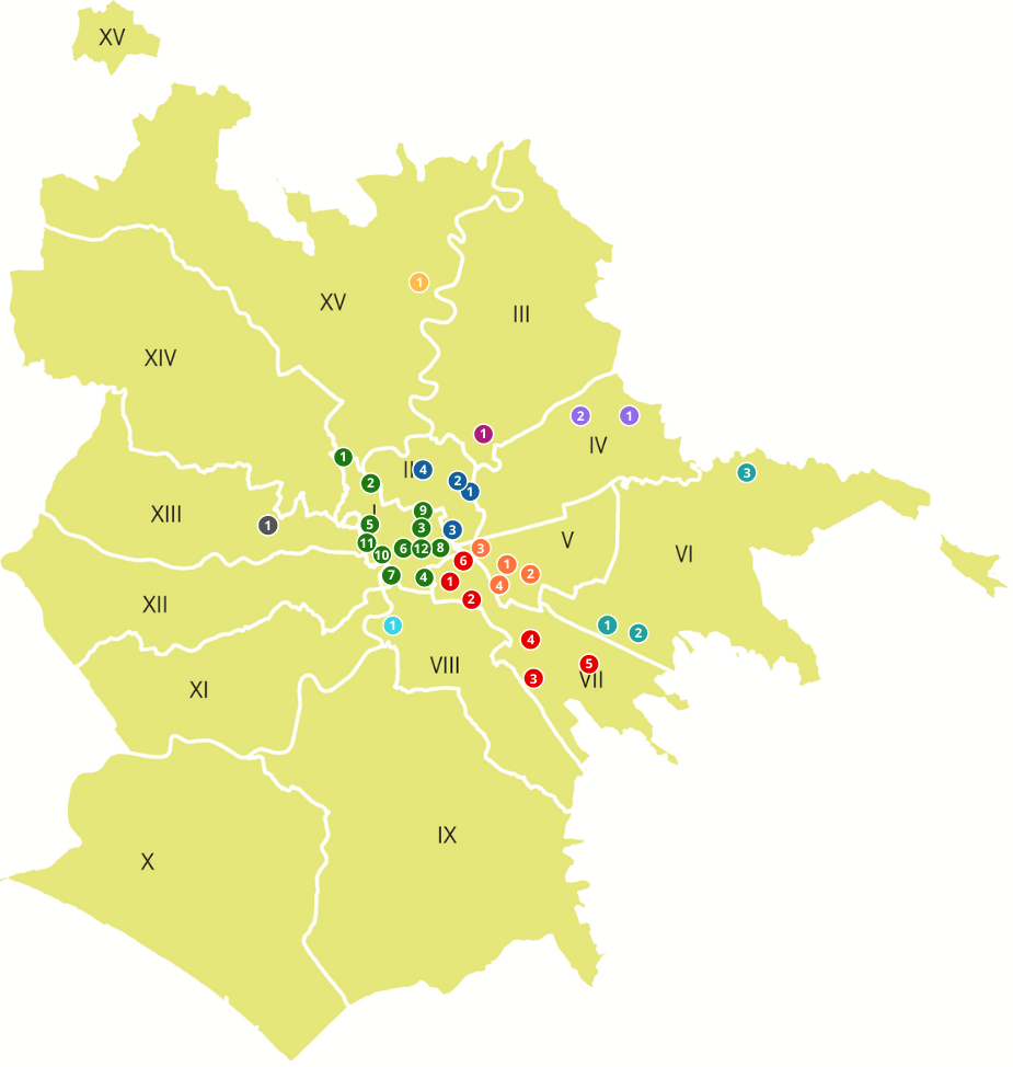 Mappa Municipi Roma 2022